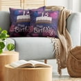 thumbnail image 5 of Ambesonne Abstract Throw Pillow Cover 2 Pack, 15 Birthday Cake, 18", Blue Pink White, 5 of 5
