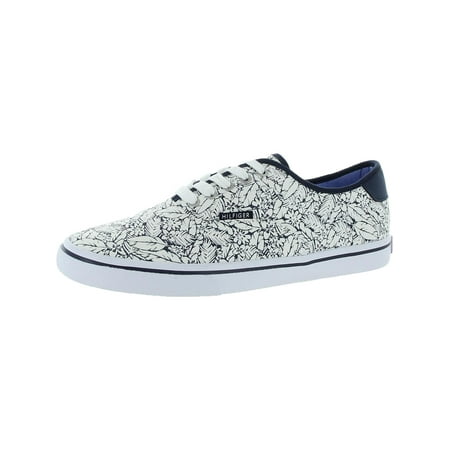 Tommy Hilfiger Mens Parks Canvas Lace Front Sneakers White 11.5 Medium (D)