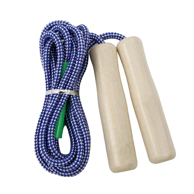 CSChome Skipping Rope Adjustable Flax Weaving Jumping Rope Long Rope Fat Burning Fitness Exercise for Adults and Children