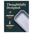 thumbnail image 2 of Non-Stick Ceramic 1 lb Loaf Pan - Naturally Slick Ceramic Coating - Non-Toxic, & Free - Perfect for Pound Cakes, Breads, & More - Sage, 2 of 3