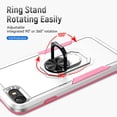 thumbnail image 2 of iPhone 7 Case, iPhone 8 Case,  iPhone SE Case, 360 ?Rotate Ring Stand Rugged Lightweight Slim Impact-Resistant Full Body Shockproof Protective Bumper Case For iPhone 7 / 8 / SE 2020,White + Pink, 2 of 8