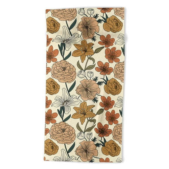 Society6 Emanuela Carratoni Spring Floral Mood Beach Towel