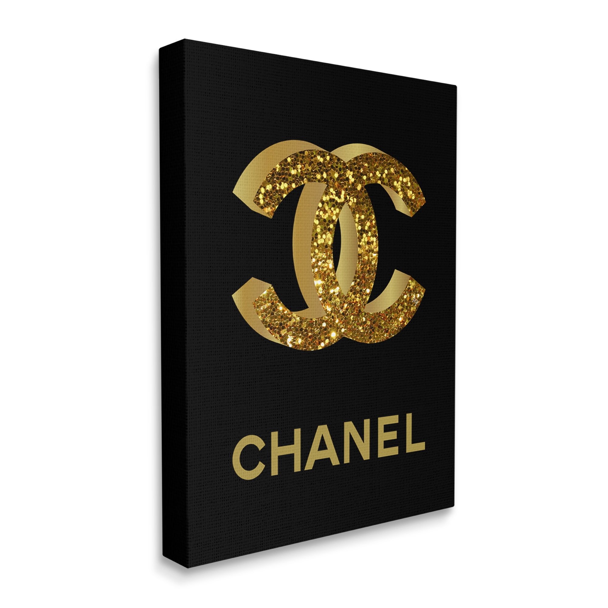 Stupell Industries Gleaming Fashion Brand Logo Typography Painting Gallery Wrapped Canvas Print Wall Art, 16 x 20