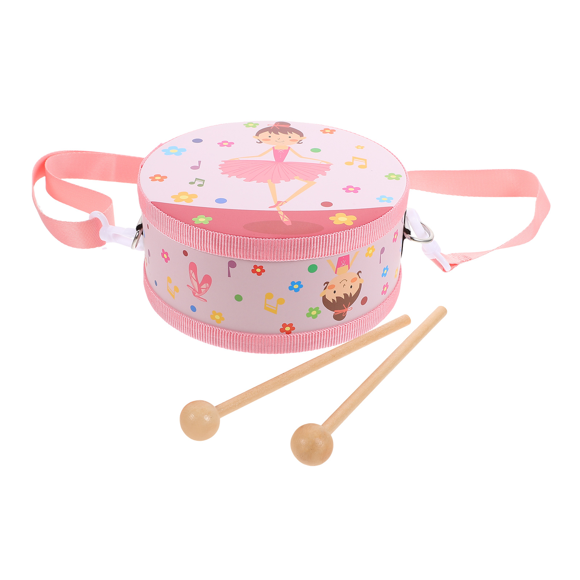 Children's Waist Drum Toy Kids Hand Musical Instrument Supply Clap Toys for Baby Toddler Percussion Pink