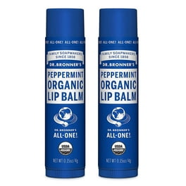 Dr. Bronner's Organic Lip Balm Peppermint 0.15 oz (2 pack)