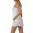 thumbnail image 4 of TheFound Femmes Robe de Sport Bretelles de Couleur Unie Jupe avec Doublure Short, 4 of 9