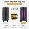 thumbnail image 3 of 24 Inch Hardshell ABS Checked Luggage Expandable Spinner Wheel Suitcase with TSA Lock Durable Travel Bag for Extended Trips, 3 of 9