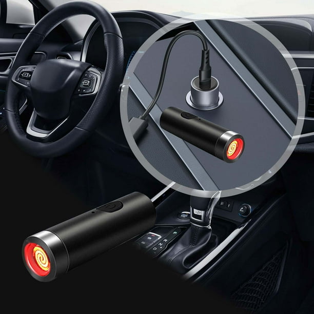 Mini encendedor USB tipo C resistente al viento | Encendido portátil compacto para exteriores | Llama eléctrica recargable para camping, barbacoas, coche y velas