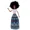 A, variant on A-Waroom Kids Gift 12 inch Black Dolls African American with Long Hair Moveable Jointed Body Doll Toys for Girls