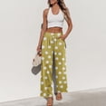 thumbnail image 7 of Delayuji Women's Wide Leg Pants Dot Printed Palazzo Pants High Waisted Casual Loose Straight Leg Pants with Pockets Womens Trousers, 7 of 7