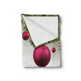 thumbnail image 2 of Christmas Soft Flannel Fleece Blanket, Vivid Fir Twigs and Magenta Balls Framework Special Day Preparation, Cozy Plush for Indoor and Outdoor Use, 60" x 80", Magenta Olive Green Grey, by Ambesonne, 2 of 5