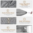 thumbnail image 5 of AIDEA Microfiber Hair Towel Wrap for Women, 3 Pack 10 inch X 26 inch, Super Absorbent Quick Dry Hair Turban (Gray+Pink+White), 5 of 5