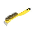 thumbnail image 1 of Cepillo de alambre con mango ergonómico para limpieza de suciedad con agujeros, resistente a los arañazos Amarillo, 1 of 8