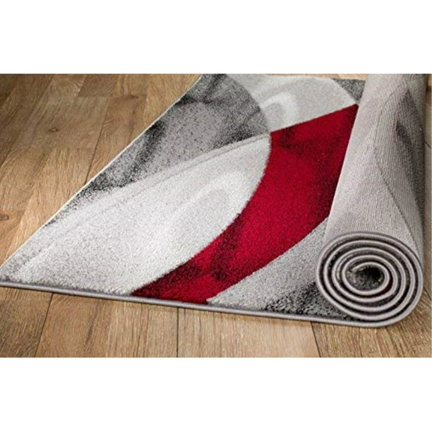 rio summit 304 grey red area rug modern abstract many sizes available