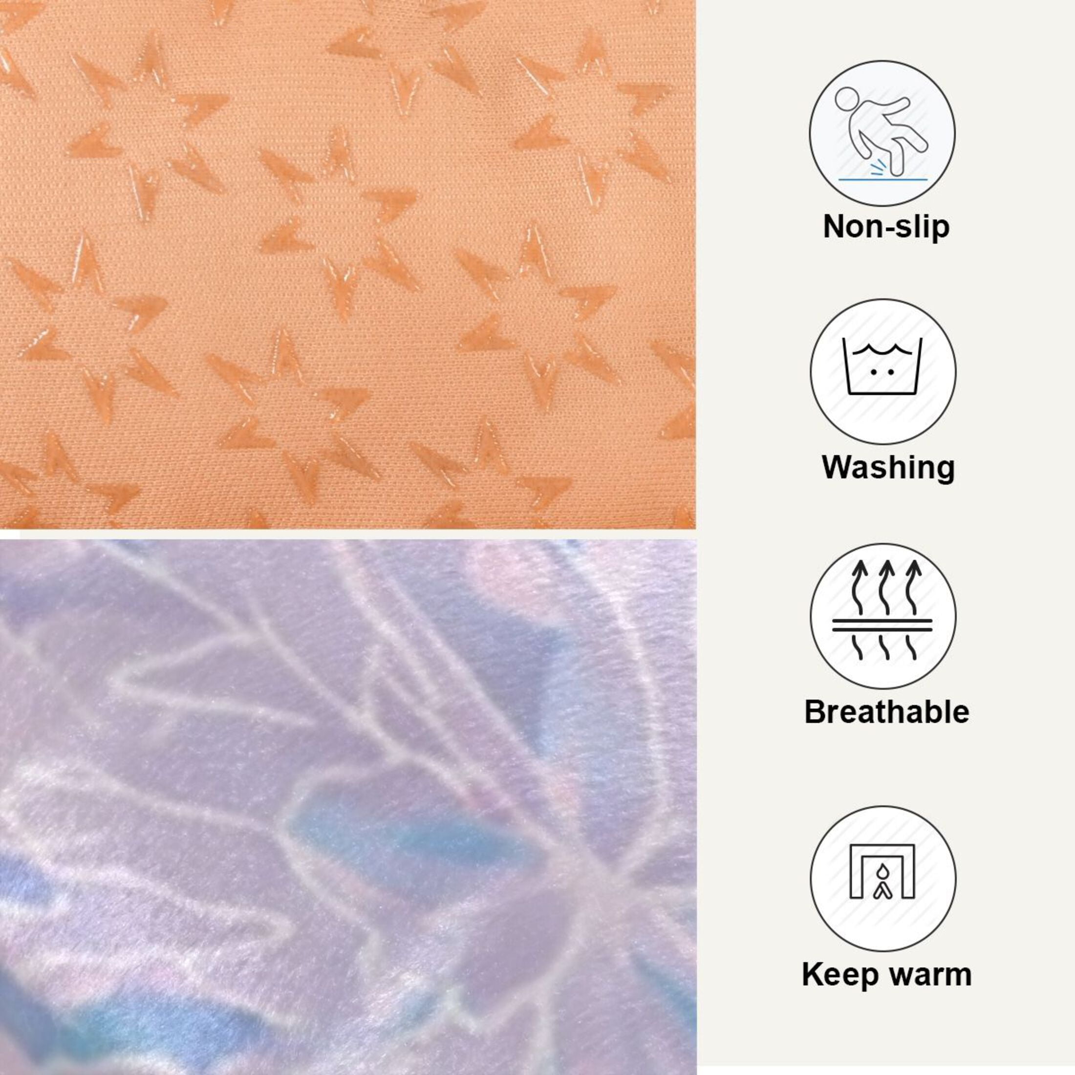 Cozy Mat Pet Bed Indoor Outdoor Warm Soft For Cat Dog Puppy(S/M) Pale Blue Snowflakes