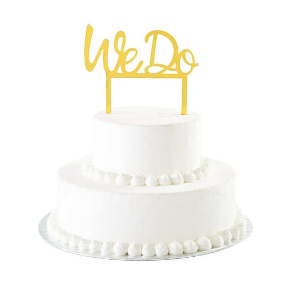 Gold We Do Wedding Cake Topper