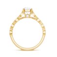 thumbnail image 2 of Rosec Jewels Pear Shaped Lab Diamond Cathedral Engagement Ring (5x7 mm, EF-VS Quality), 14K Yellow Gold, US 5.00, 2 of 8