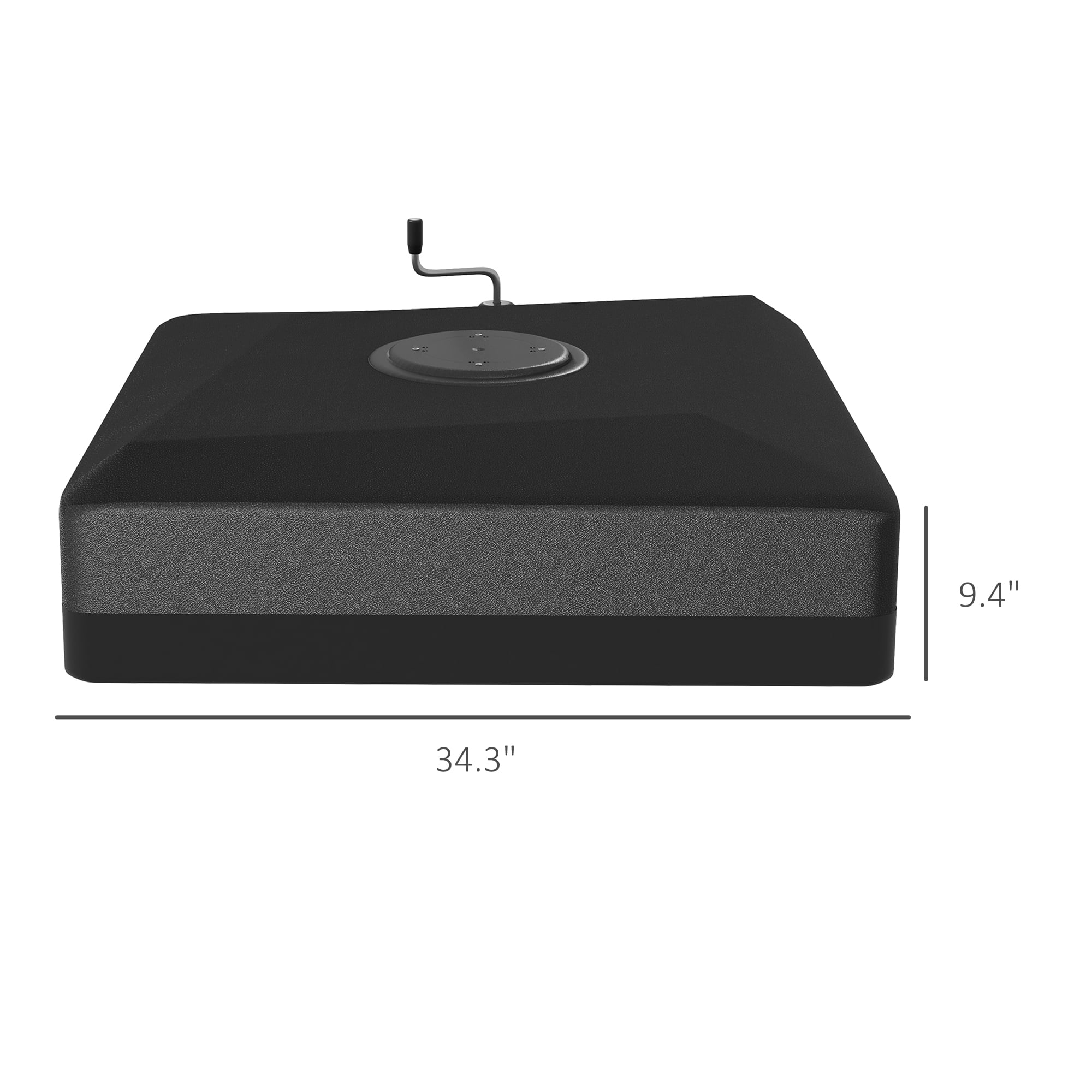 Outsunny 84D-110V02 Cantilever Umbrella Base, Fillable w/ Wheel
