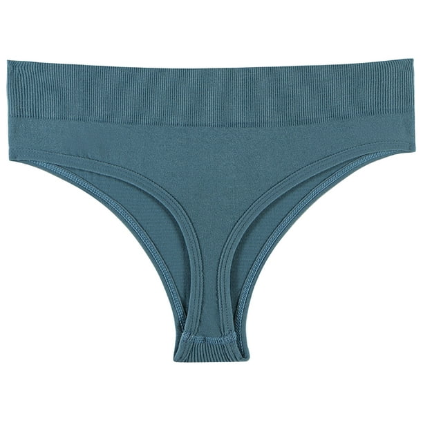 Aayomet Panties for Women Mid Rise Thong Panties Sexy and for Sports and  Fitness (Blue, M) 
