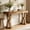 Dark Brown, variant on Fnova 63 Inch Solid Wood Farmhouse Console Table with X-Shaped Legs, Narrow Entryway Table, Hallway Sofa Table Behind Couch for Living Room, Foyer