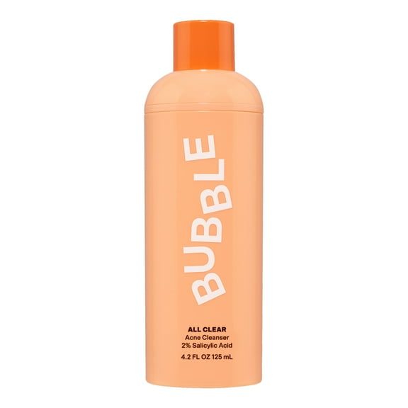 Bubble Skincare All Clear 2% Salicylic Acid Facial Cleanser, 125ml, For Acne and Breakout Prone Skin