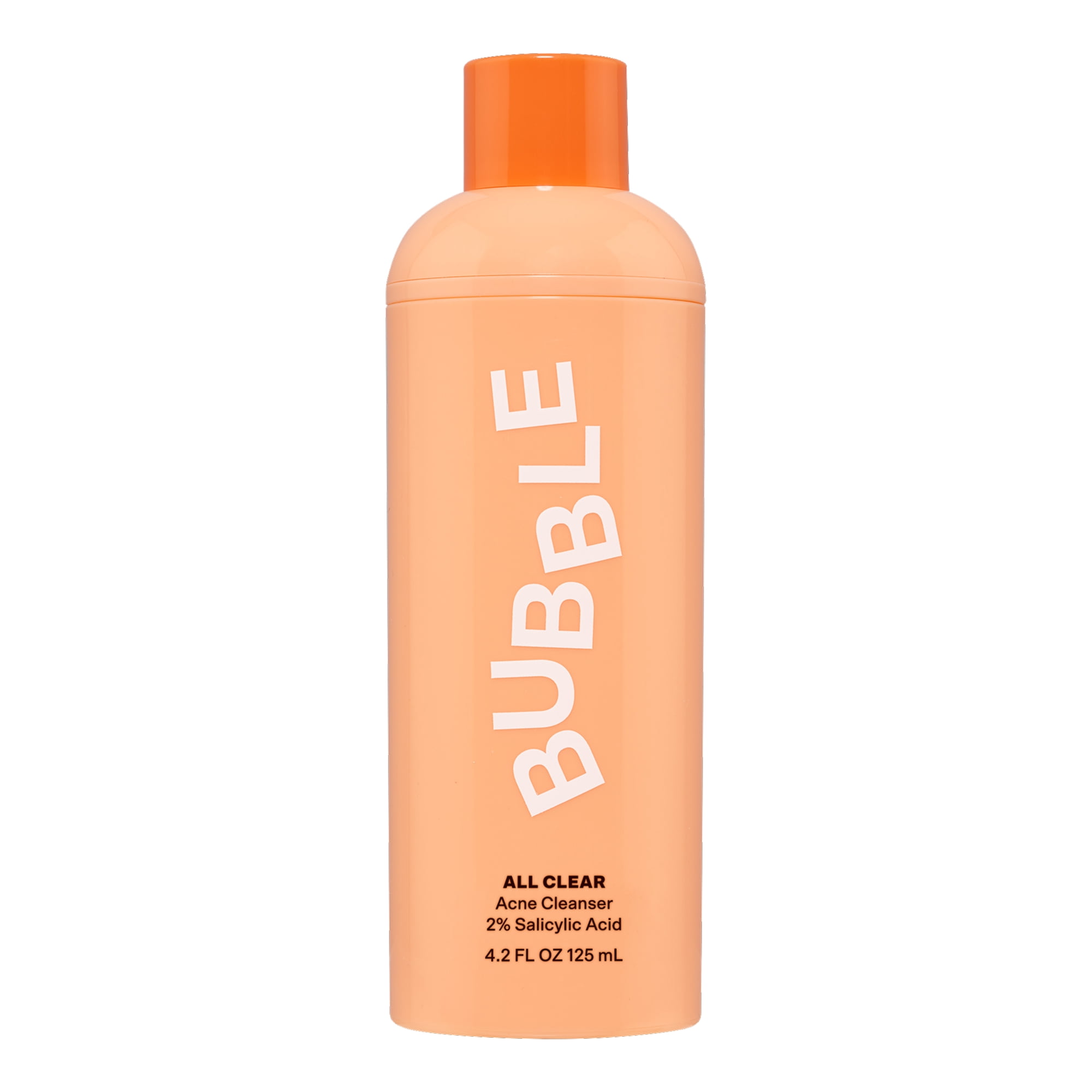 Bubble Skincare All Clear 2% Salicylic Acid Facial Cleanser for Acne and Breakout Prone Skin, 125ml