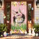 thumbnail image 5 of Decoraciones de Pascua, adornos de Pascua, regalos de Pascua, cortina de puerta de Pascua, decoraciones para fiestas, cubierta de puerta de fibra de poliéster, 5 of 6
