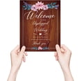 thumbnail image 5 of Wooden Wedding Ceremony Sign Welcome to Our Unplugged Wedding Please Turn Off All Devices and Enjoy This Moment with Wood Sign Plaque Hanging Plaque for Memorial Decor 7.8 x 9.8in brown, 5 of 7