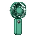 thumbnail image 1 of Small Fan - Mini, Portable, Rechargeable. 4 - Level Adjustable, 2000mAh Battery. Digital Display, Night Light, Power Bank Function. ABS Material, Multiple Use Ways, 1 of 6