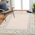 thumbnail image 6 of Tzou Modern Bordered Hallway Rugs Indoor, 5x7 Boho Living Room Non-Slip Washable Ultra-thin Soft Carpet Washable Rugs for Bedroom Dining Room(Beige), 6 of 7