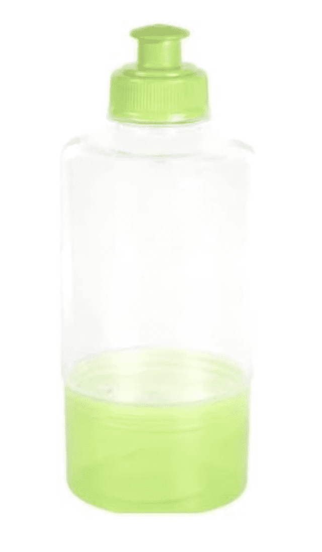 Set of 4 Clear Water Bottles with Removable Snack Compartments, 13 oz. Bulk