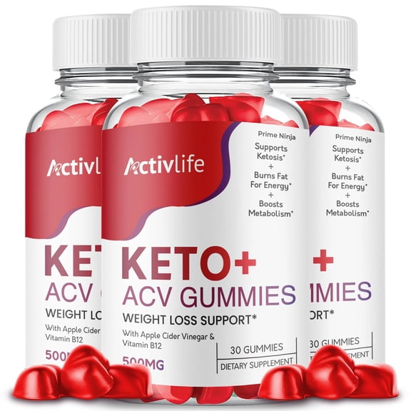 ActivLife Keto ACV Gummies, Activ Life Keto Gummies, ActivLife Keto with ACV Official Weight Management Formula Gummy (3 Pack)