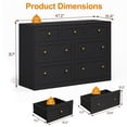 thumbnail image 6 of Heynemo Dresser for Bedroom with 7 Drawers, Wood Drawer Organizer for Bedroom, Living Room, Hallway, Black, 6 of 9