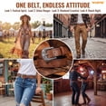 thumbnail image 6 of WHIPPY Western Belt for Women Men Cowboy Embossed Belts Cowgirl Belt for Jeans Dresses, 6 of 9