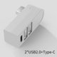 thumbnail image 2 of YH-036-2.0 Mini Portable USB Hub 270-Degree Rotating Type-C + 2 x USB2.0 Expansion Dock - Black, 2 of 5