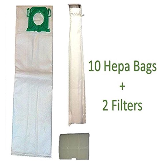 Micro Remplacement en PVC Doublé pour Sebo, Windsor, Kenmore Service Box, Sac d'Aspirateur et Trousse de Filtres. 10 Sacs et 2 Filtres.