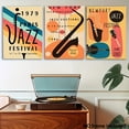 thumbnail image 3 of 2D Flat, 3pcs, 2D Frameless Canvas Art Set of 3 Living Room Decorative Paintings, 2D Flat Painting Series - Versatile Wall Decor for Any Space: Frameless Jazz Poster, Piano Poster, Vintage Style Art, 3 of 3