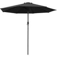 thumbnail image 3 of Lacoo 9 ft Patio Umbrella Outdoor Market Shade Steel, Push Tilt and Crank Lift System 8 Ribs, Black, 3 of 8