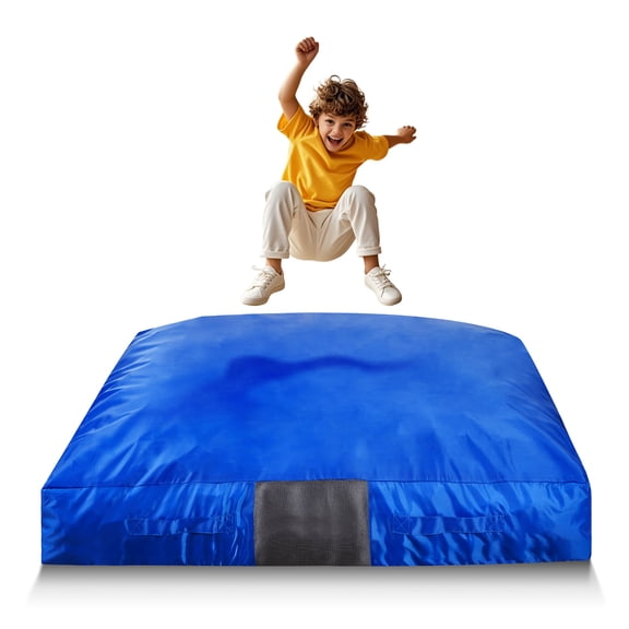 VEVOR Crash Pad, 5 x 5 ft Crash Pad for Kids Sensory with Foam Blocks and Washable Cover, Large Soft Foam Landing Zone Giant Pillow Mat, Sensory Room Equipment for Children Jumping, Relaxing & Play