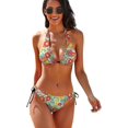 thumbnail image 1 of Faty-T Floral Bikini Womens Sexy Triangle Swimsuit 2 Piece Halter Bathing Suits, 1 of 12