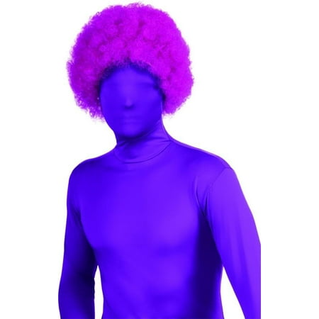 2nd Skin Deluxe Purple Afro Costume Wig Adult One Size