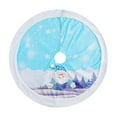 thumbnail image 2 of Fmbmuo Blue Christmas Tree Skirt 43 Inch Santa Claus and Snowman Christmas Decorations, Fray-Resistant Modern 100%Polyester Vintage Tree Skirt and Complete Your Holiday Decor, 2 of 5
