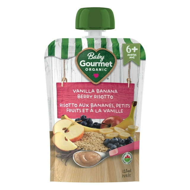 Baby Gourmet Organic Puree Vanilla Banana Berry Risotto