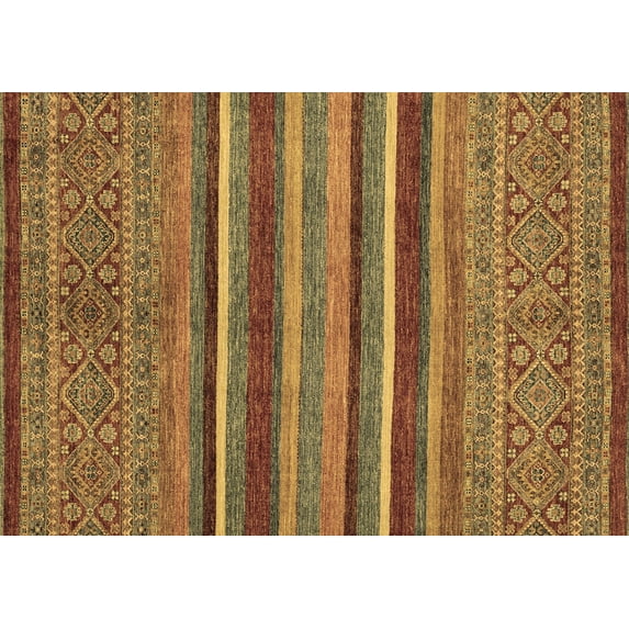 Ahgly Company Indoor Rectangle Abstract Brown Modern Area Rugs, 7' x 9'