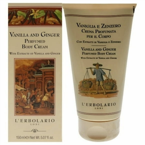 Crème pour le Corps Parfumée - Vanille et Gingembre par Lerbolario pour Unisexe - Crème pour le Corps 5,07 Oz