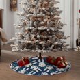 thumbnail image 5 of Salouo Cute Rabbit Christmas Tree Skirt 36" Farmhouse Christmas Decorations Snowman Xmas Tree Skirt Tree Mat for Holiday Party Decor, 5 of 8