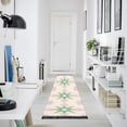 thumbnail image 4 of Yayeee Runner Rug for Bedroom 2'x6' Machine Washable Hallway Non Slip Mat, Retro Green Stars, 4 of 8