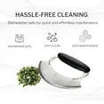 thumbnail image 5 of Amco Stainless Steel Handheld Mezzaluna with Non-Slip Silicone Handle 3 Pack - Silver Black - New, 5 of 7