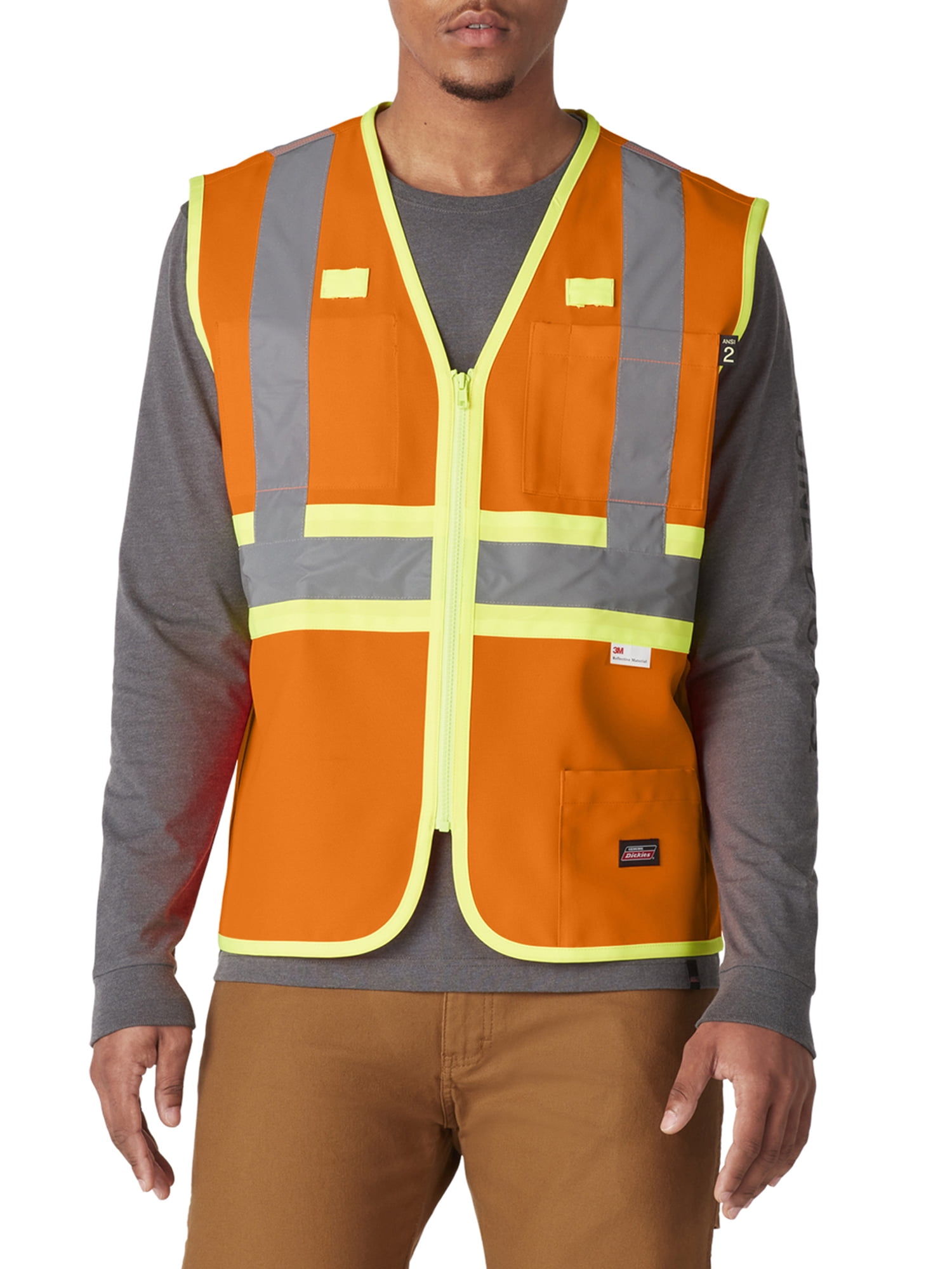Genuine Dickies Hi-Vis Synthetic Vest, 3M™ Scotchlite™ Reflective 