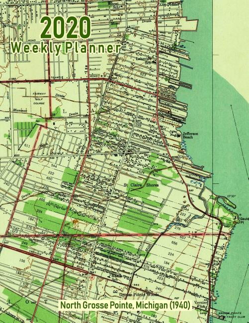 2020 Weekly Planner North Grosse Pointe, Michigan (1940) Vintage